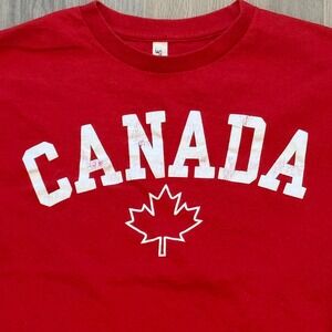 ALSTYLE Canada Maple Leaf Graphic T Shirt Red Men's Size Small